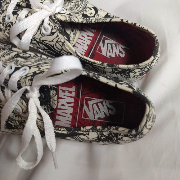 Vans Marvel Superheroes Women Black White Sneakers Men's 3.5 Women's 5 Comics - Picture 6 of 9
